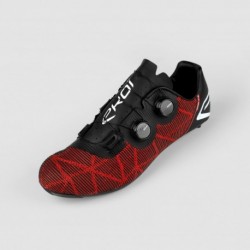 Zapatillas Carretera EKOI C4 Full Real Carbon Rojo