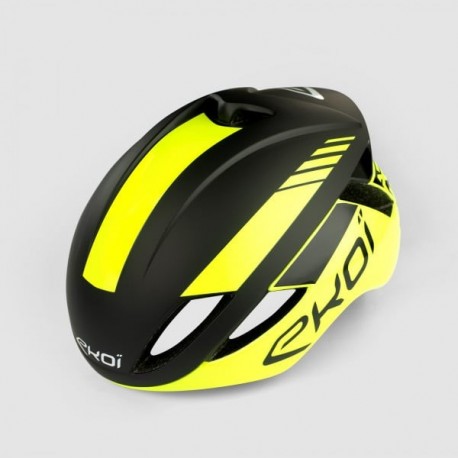 Casco aero EKOI Aero14 Amarillo fluor/Negro