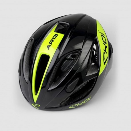 Casco EKOI AR13 Atop Negro/Amarillo Fluor