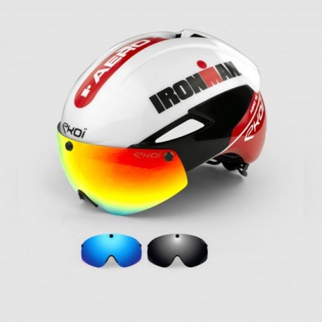 Casco EKOI Aero16 Ironman Blanco/Rojo