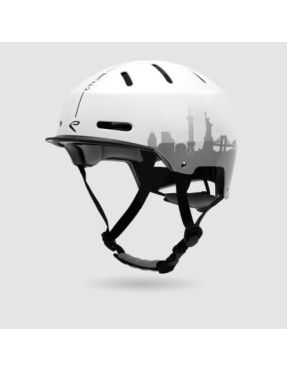 Casco EKOI City Line Blanco/Plata