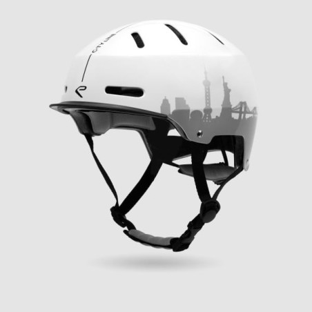 Casco EKOI City Line Blanco/Plata