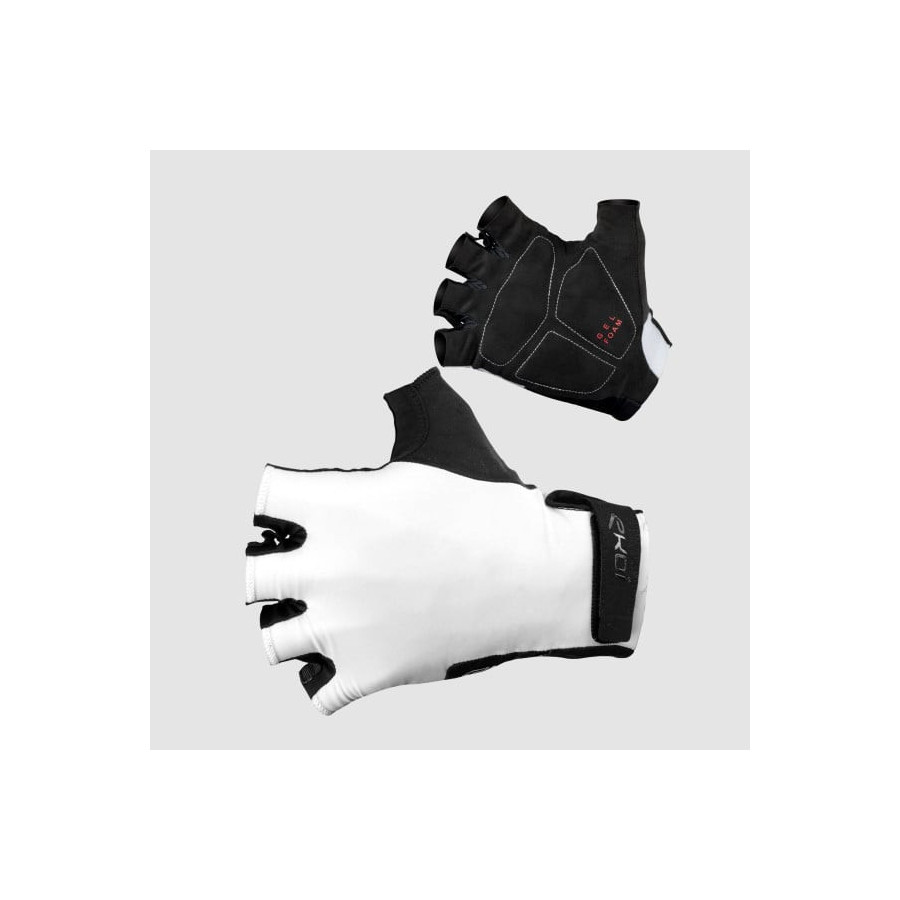 Guantes Ciclismo EKOI Start Gel Blanco