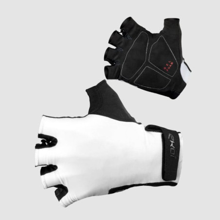 Guantes Ciclismo EKOI Start Gel Blanco