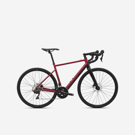 Bicicleta de Carretera VAN RYSEL Eléctrica E-EDR AF 2x11S Rojo