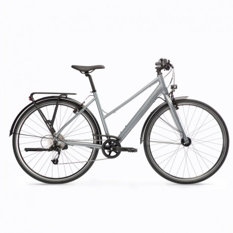 Bicicleta Urbana ELOPS LD 500 Cuadro bajo Gris