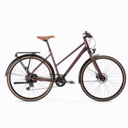 Bicicleta Urbana ELOPS LD 900 Cuadro bajo Burdeos