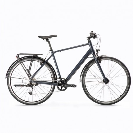 Bicicleta Urbana ELOPS LD 500 Cuadro alto Azul/Grisaceo